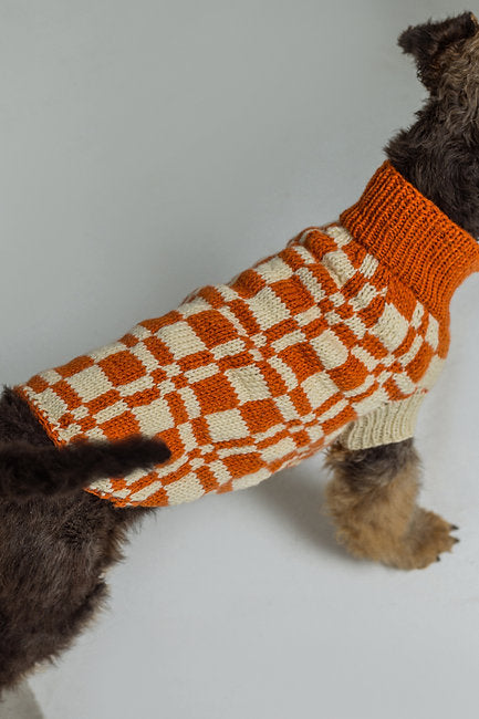 Orange cubes sweater