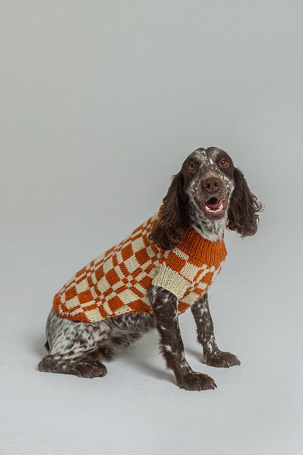 Orange cubes sweater
