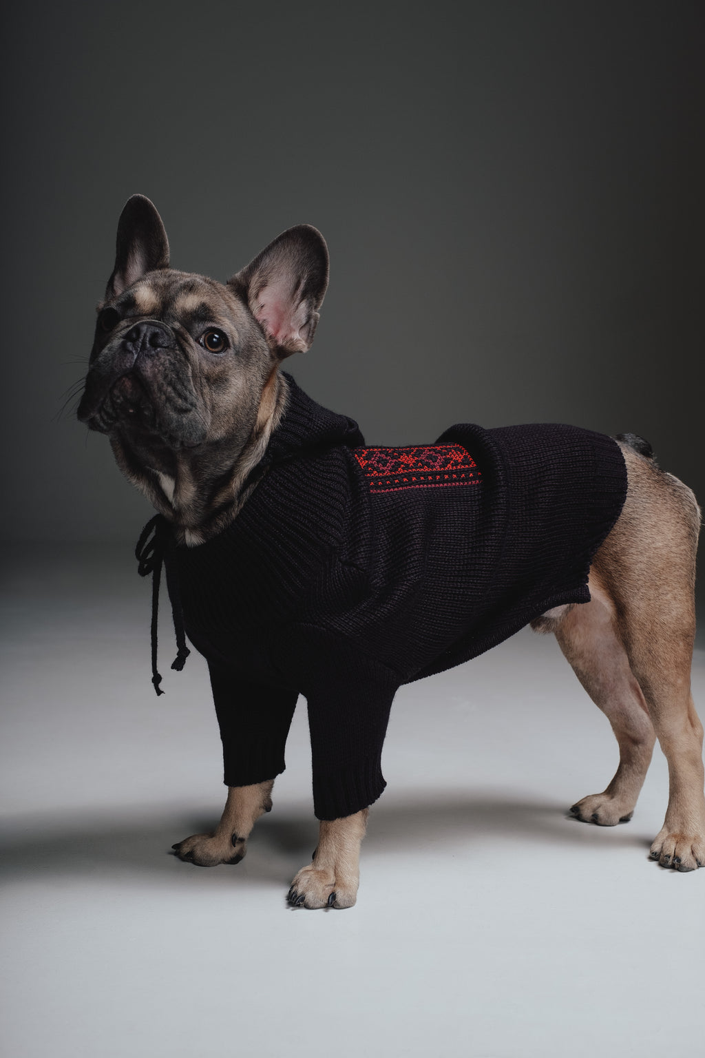 Red embroidery sweater