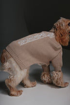 Beige embroidery sweater