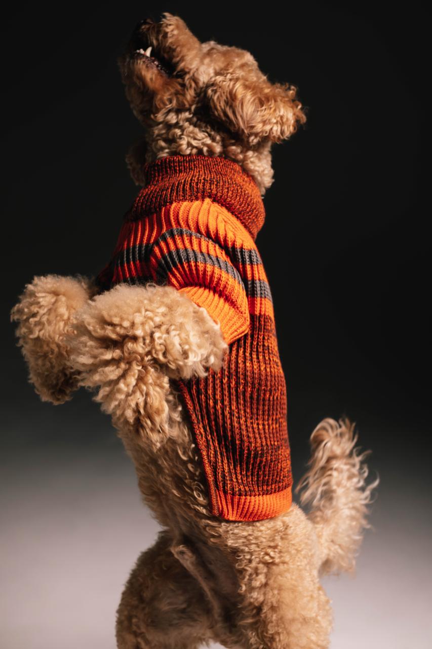 Melange orange sweater