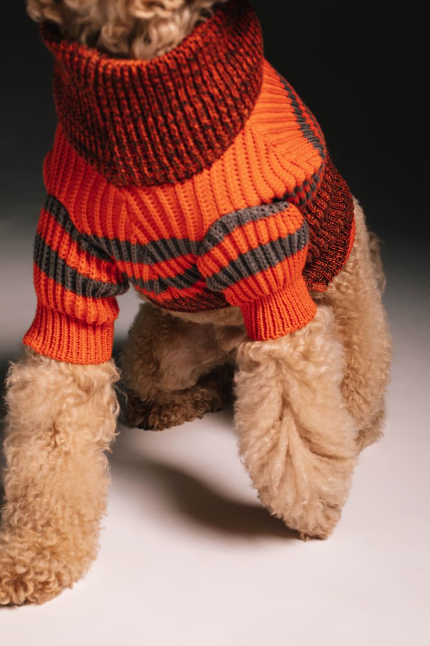 Melange orange sweater