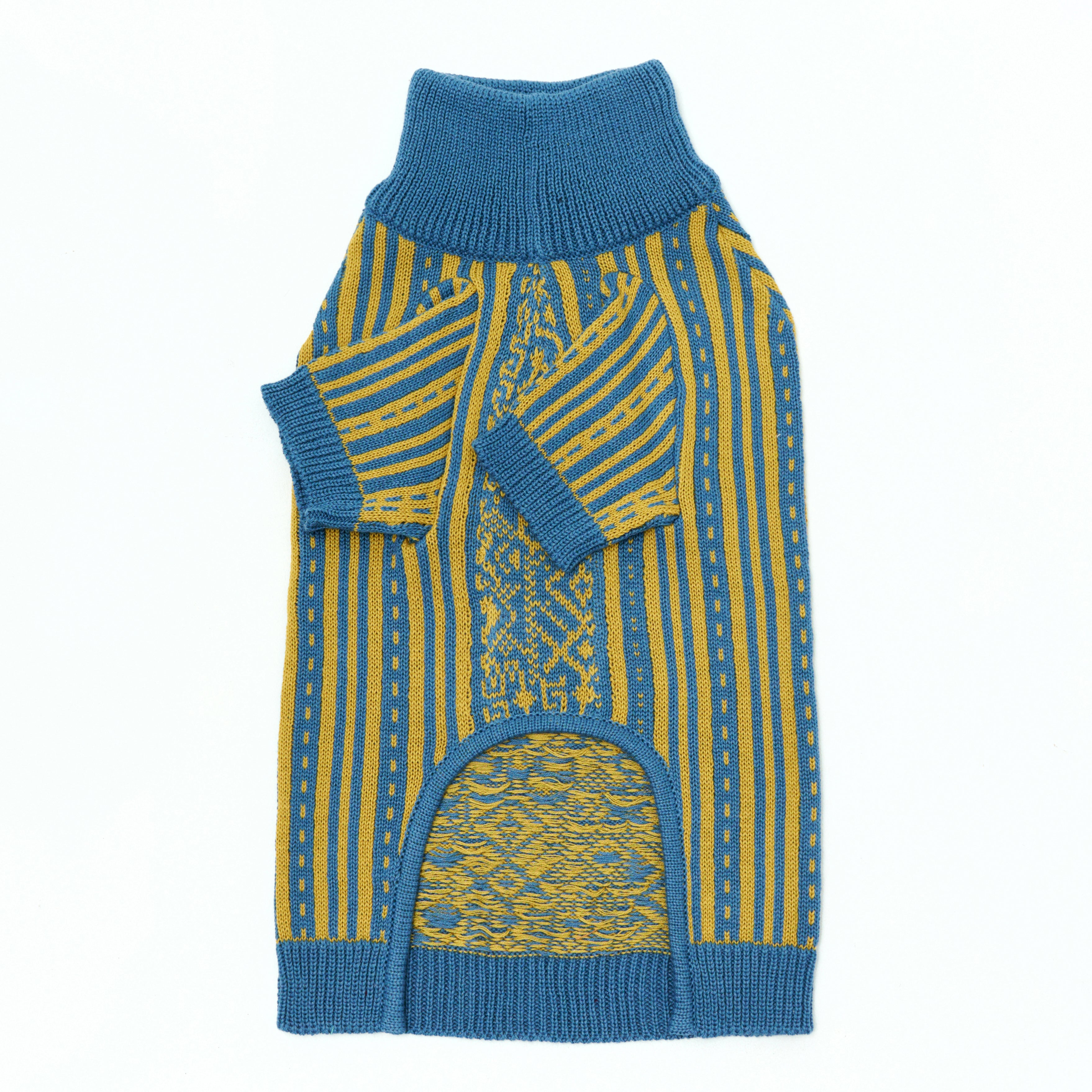 Blue&Yellow Pattern Sweater