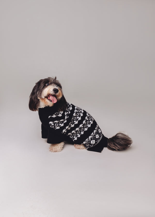 Black Embroidery Sweater